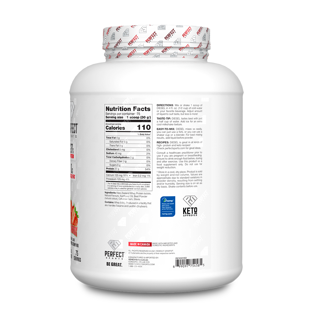 Perfect Sports - Diesel New Zealand Whey Isolate Protein - 5lbs