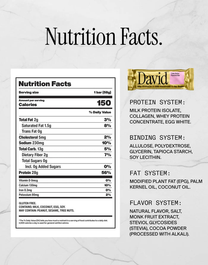 David - Protein Bar 28g - Box 12