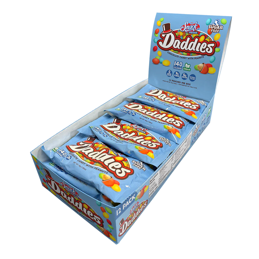 Snack House - Daddies No Sugar Chocolate Peanut Candies - Box 12