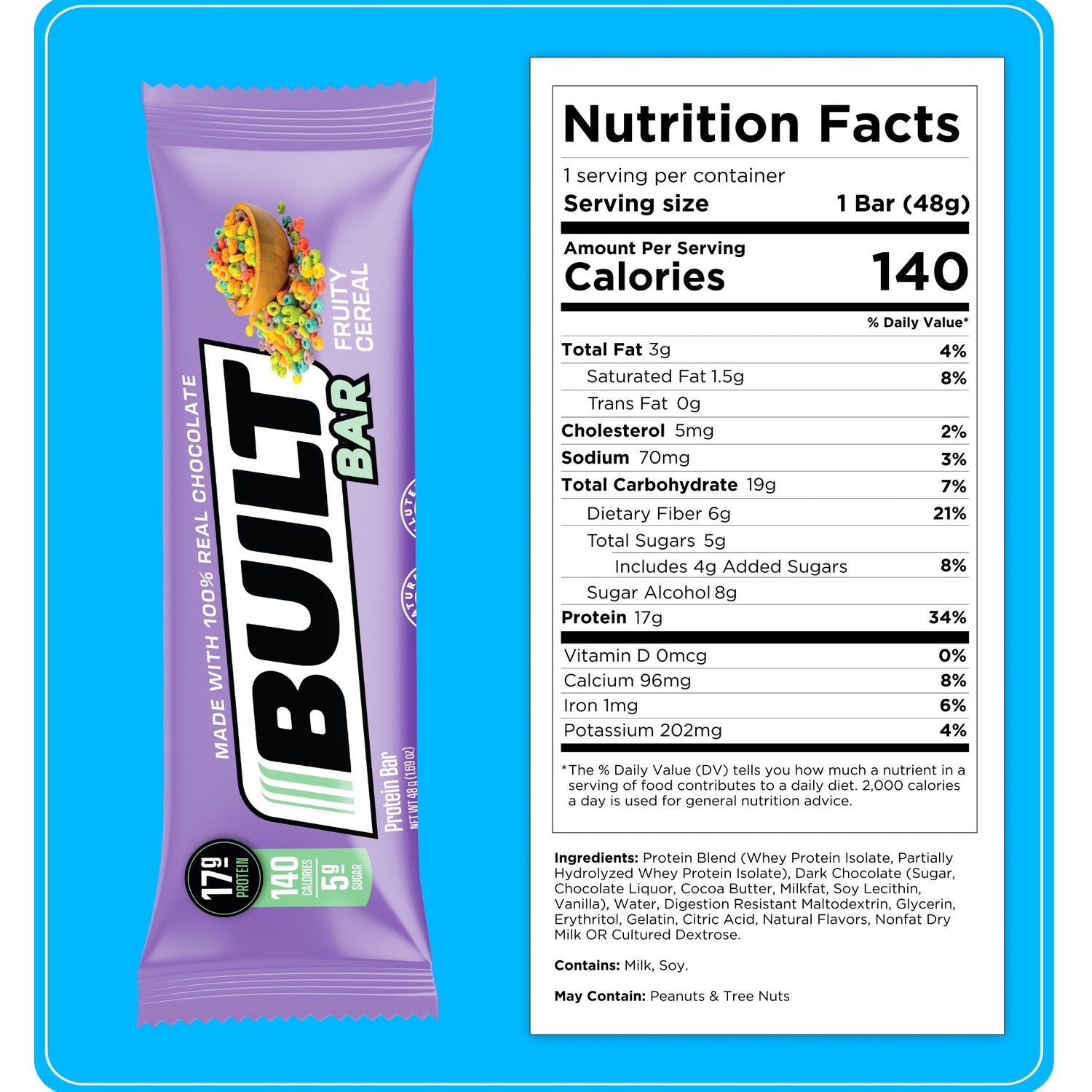Built Protein Bar - 100% Real Chocolate - Zero Guilt 49g