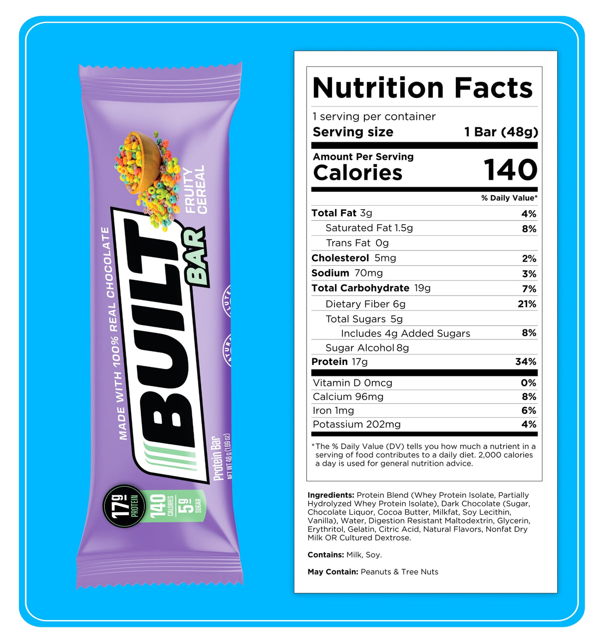 Built Protein Bar - 100% Real Chocolate - Zero Guilt 49g