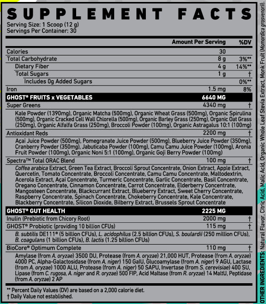Ghost - Greens Superfood Powder - 30 serving