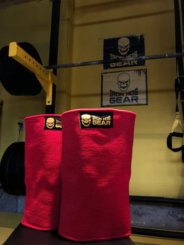 Genouillère Iron Hos Gear - 2 plis rouge