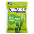 Joyride Sour Green Apple Strips low sugar sour candy in a 3.5 oz bag