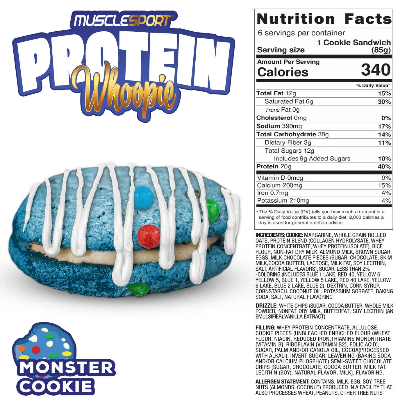 MuscleSport - Protein Whoopie Pie 85g - Box 6