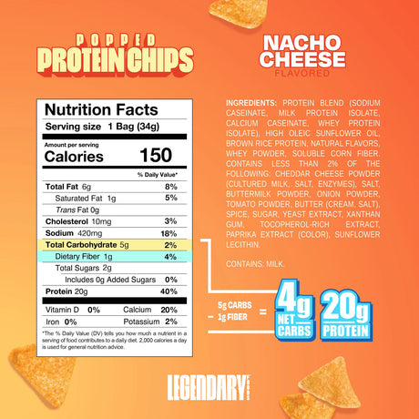 Legendary Foods - Popped Protein Chip - 34g