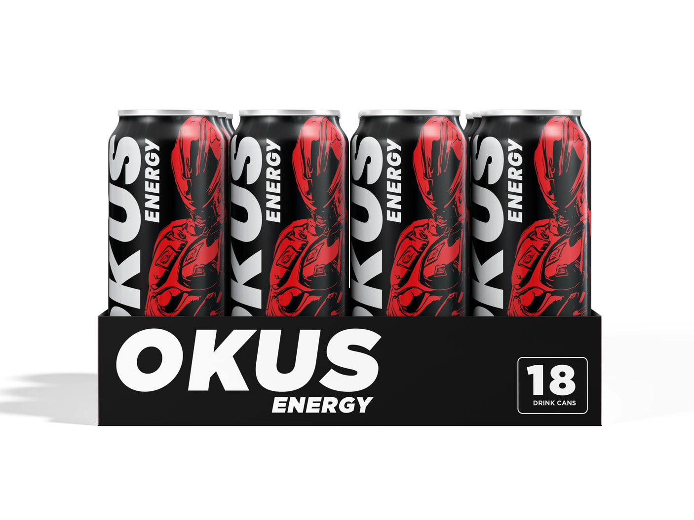 OKUS Energy case of 18 cans - Wild Berry flavor