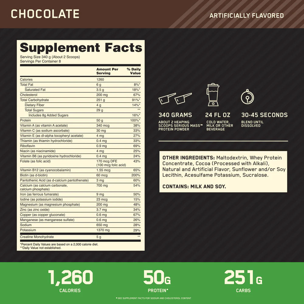 Optimum Nutrition - Serious Mass 6lbs