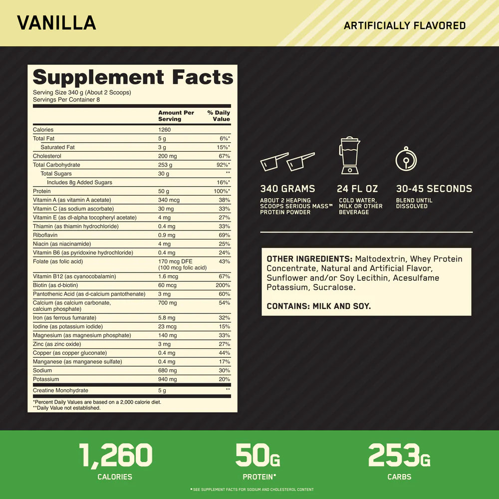 Optimum Nutrition - Serious Mass 6lbs