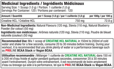Pro Line - Creatine HCL Powder with Stevia - 120g