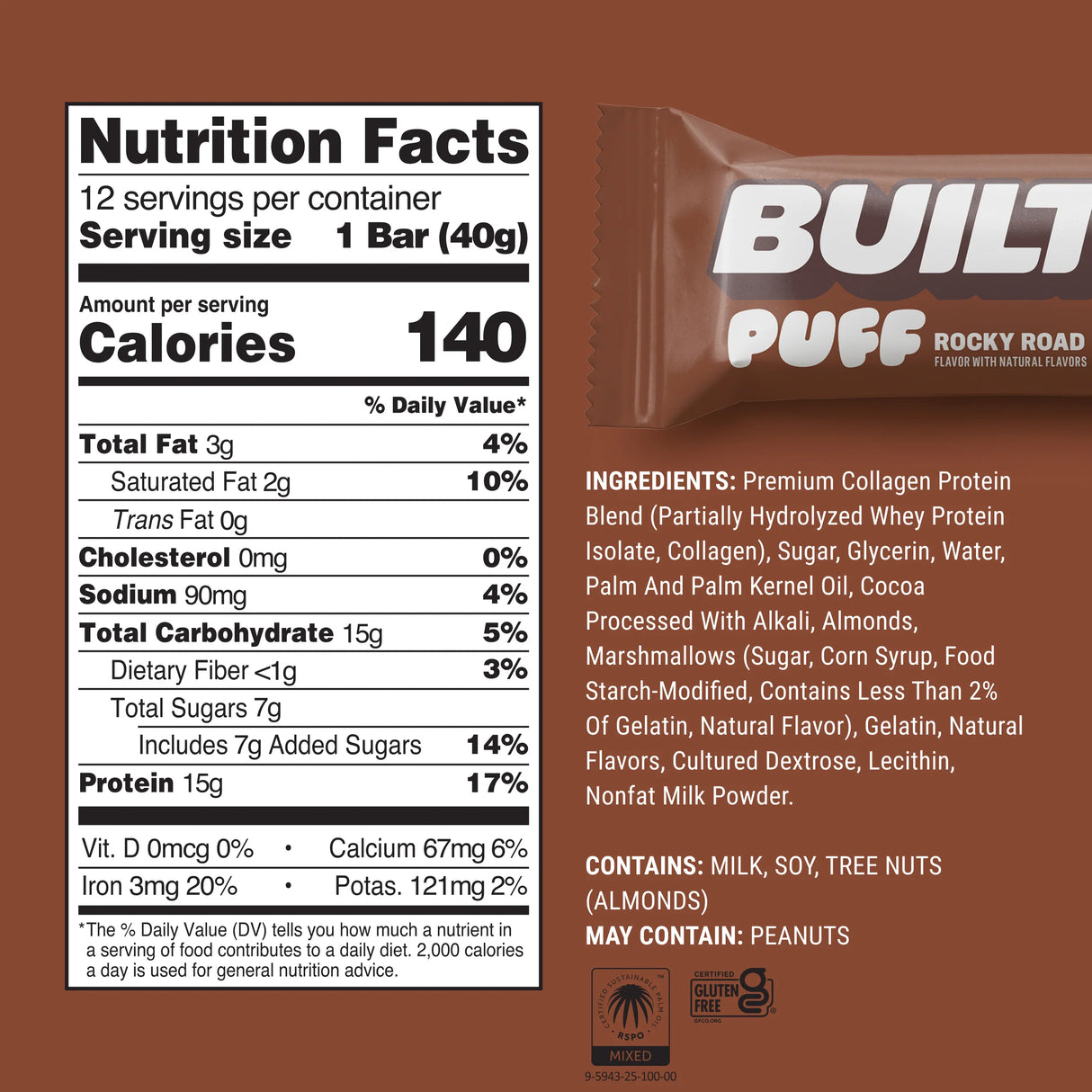 Built Bar Puffs Canada - Barre protéinée en édition limitée - 40 g