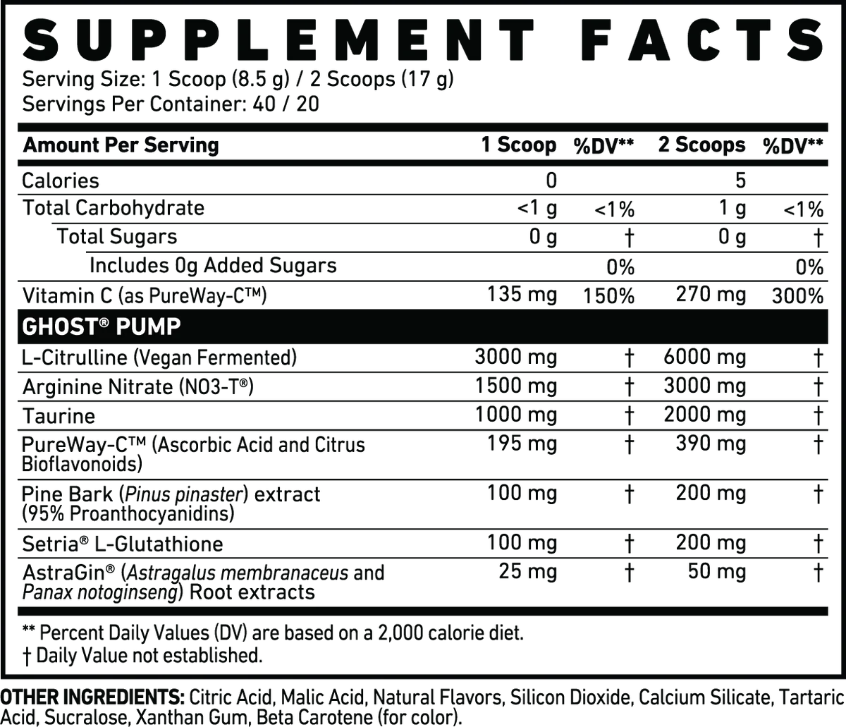 Ghost - Pump V2 Nitric Oxide - 40 serving