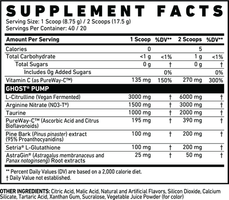 Ghost - Pump V2 Nitric Oxide - 40 serving