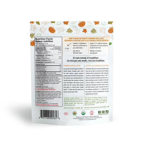Organic Traditions - Pumpkin Spice Latte - 150g