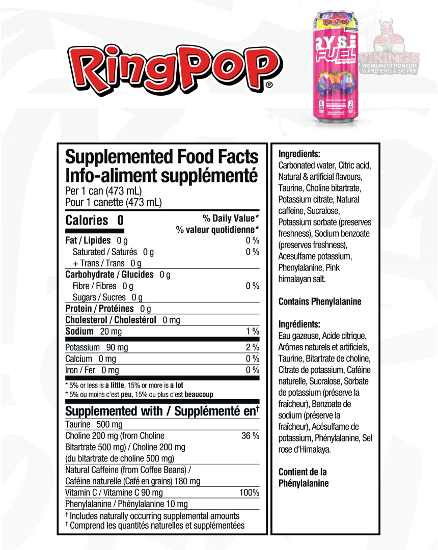 Ryse Supps - Boisson énergisante Fuel - 473 ml