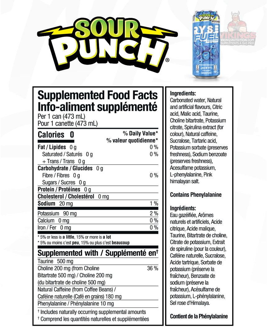 Ryse Supps - Boisson énergisante Fuel - 473 ml