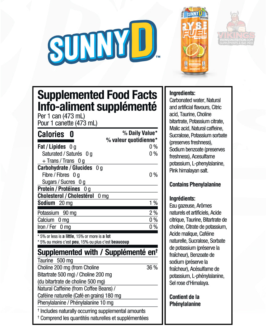 RYSE - Boisson énergisante Fuel - Pack de 12