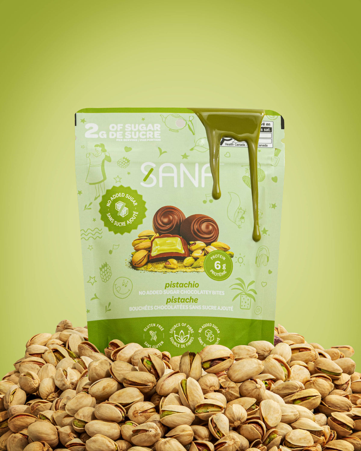 Sana - Bouchées chocolatées sans sucre ajouté - 100 g