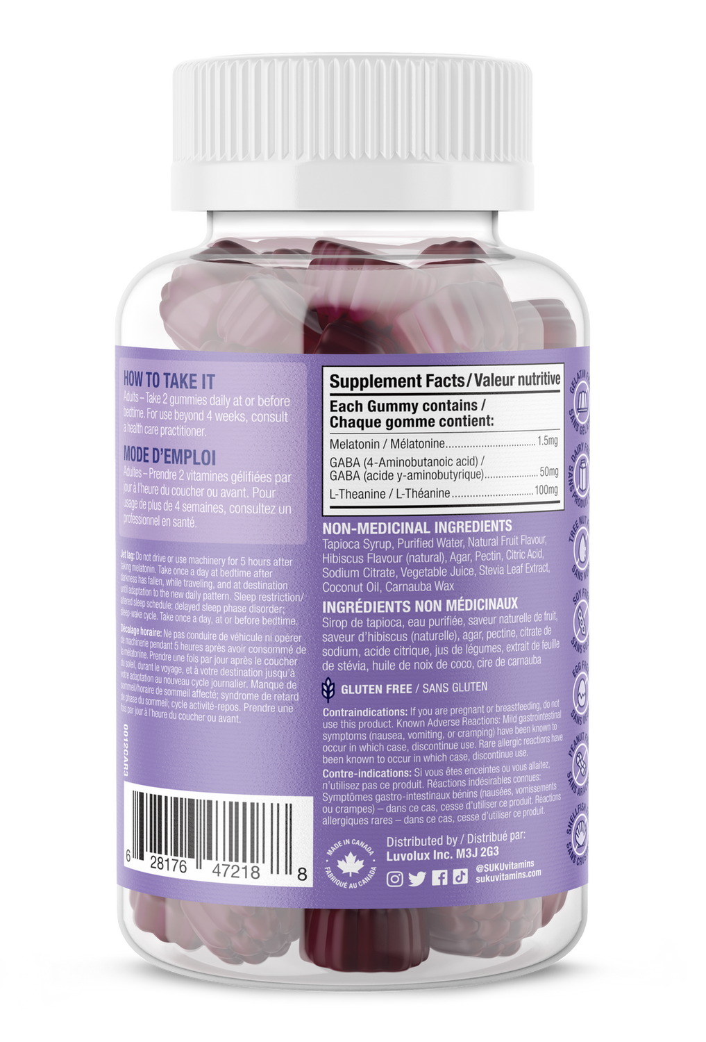 SUKU Vitamins - Restful Sleep - 60 Gummies