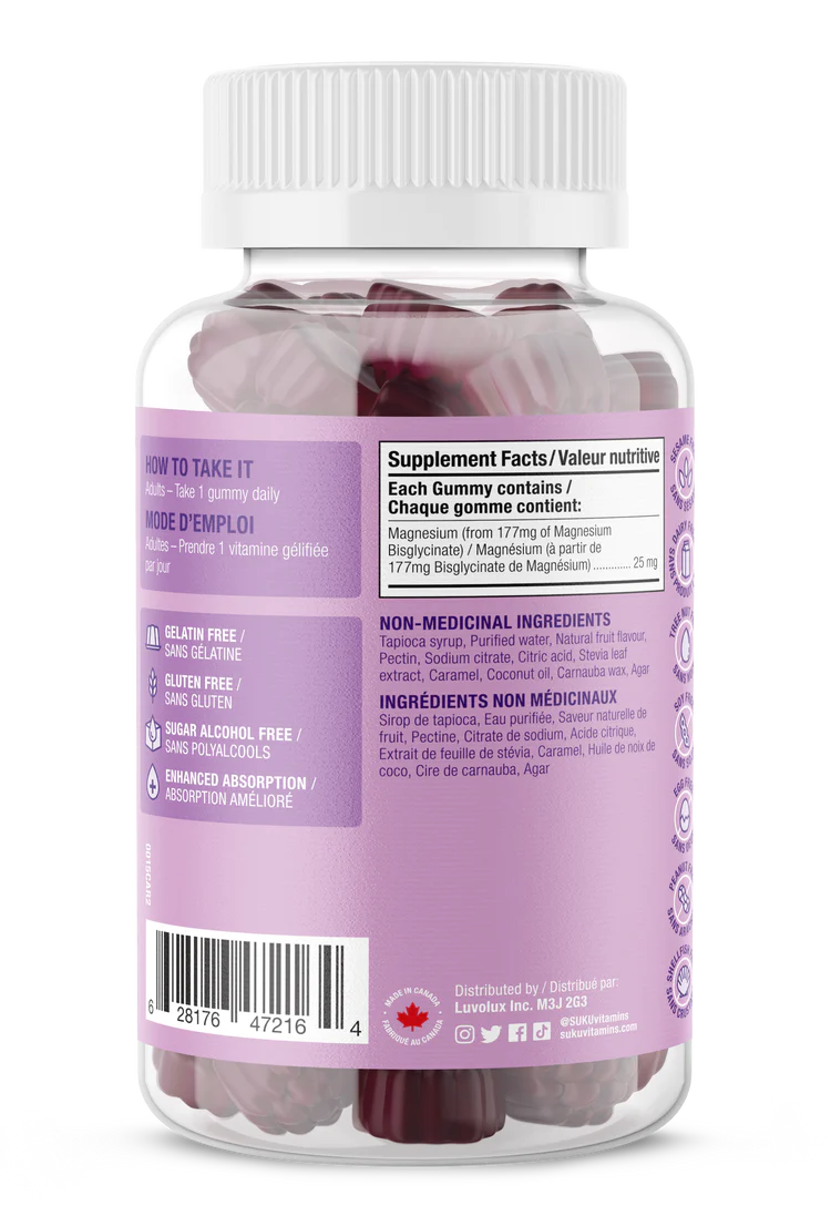 Vitamines SUKU - Méga Magnésium - 60 Gummies