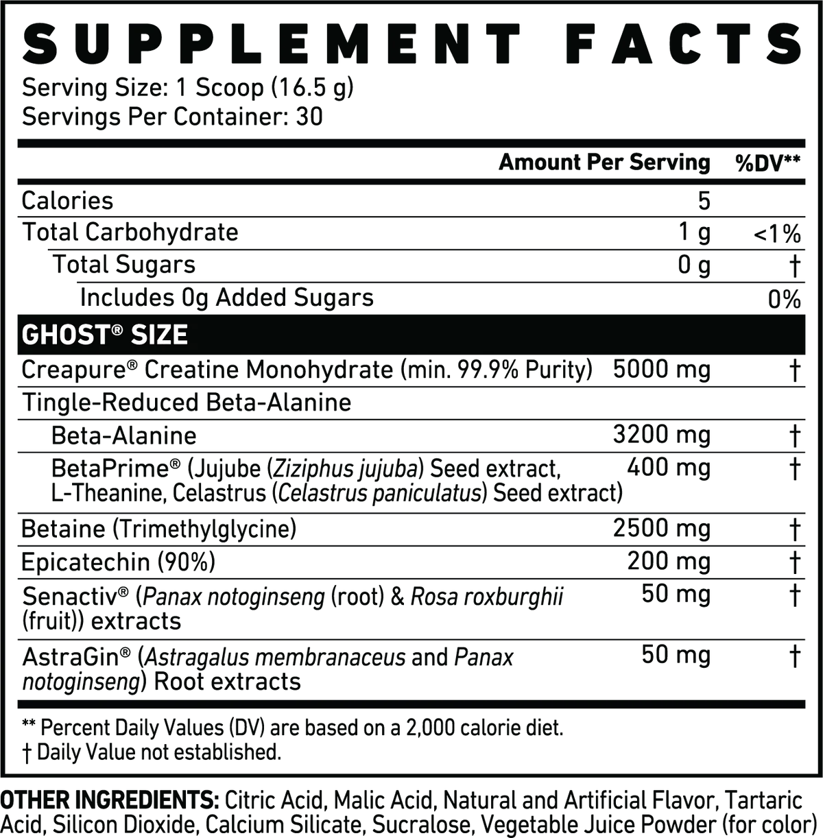 Ghost - Format V2 Créatine pour la construction musculaire - 30 portions