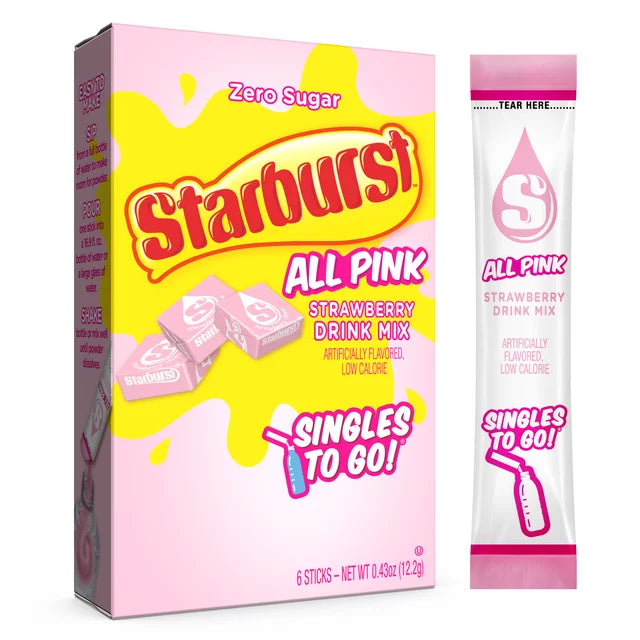 Starburst - Zero Sugar Singles To Go Drink Mix - Pak 6