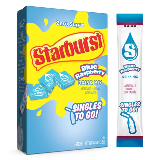 Starburst - Préparation pour boisson individuelle sans sucre - Paquet de 6