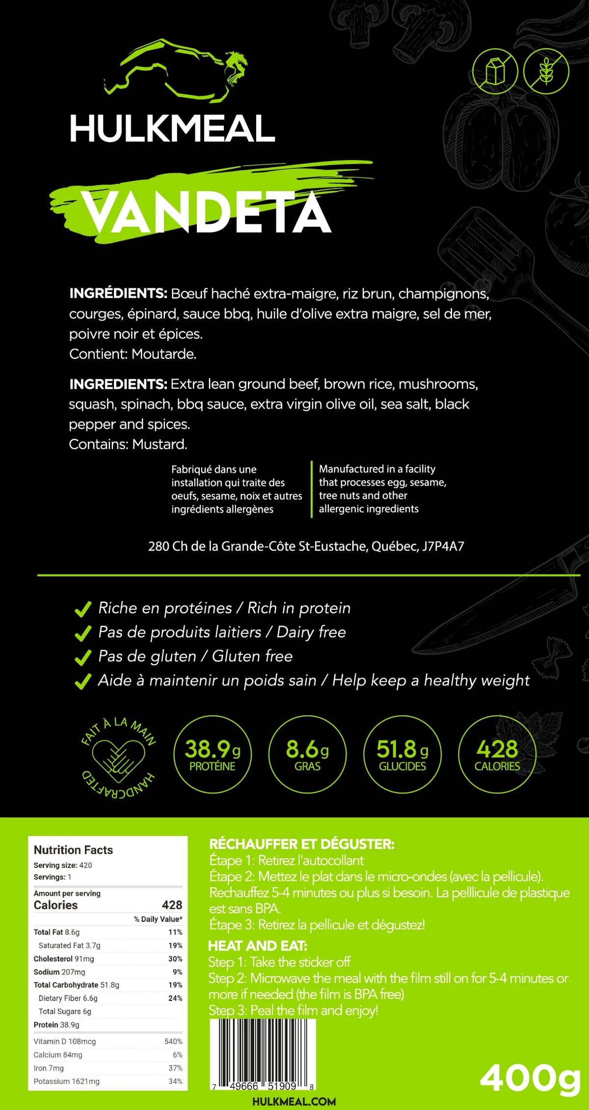 Hulk Meal - Vandeta - 390g