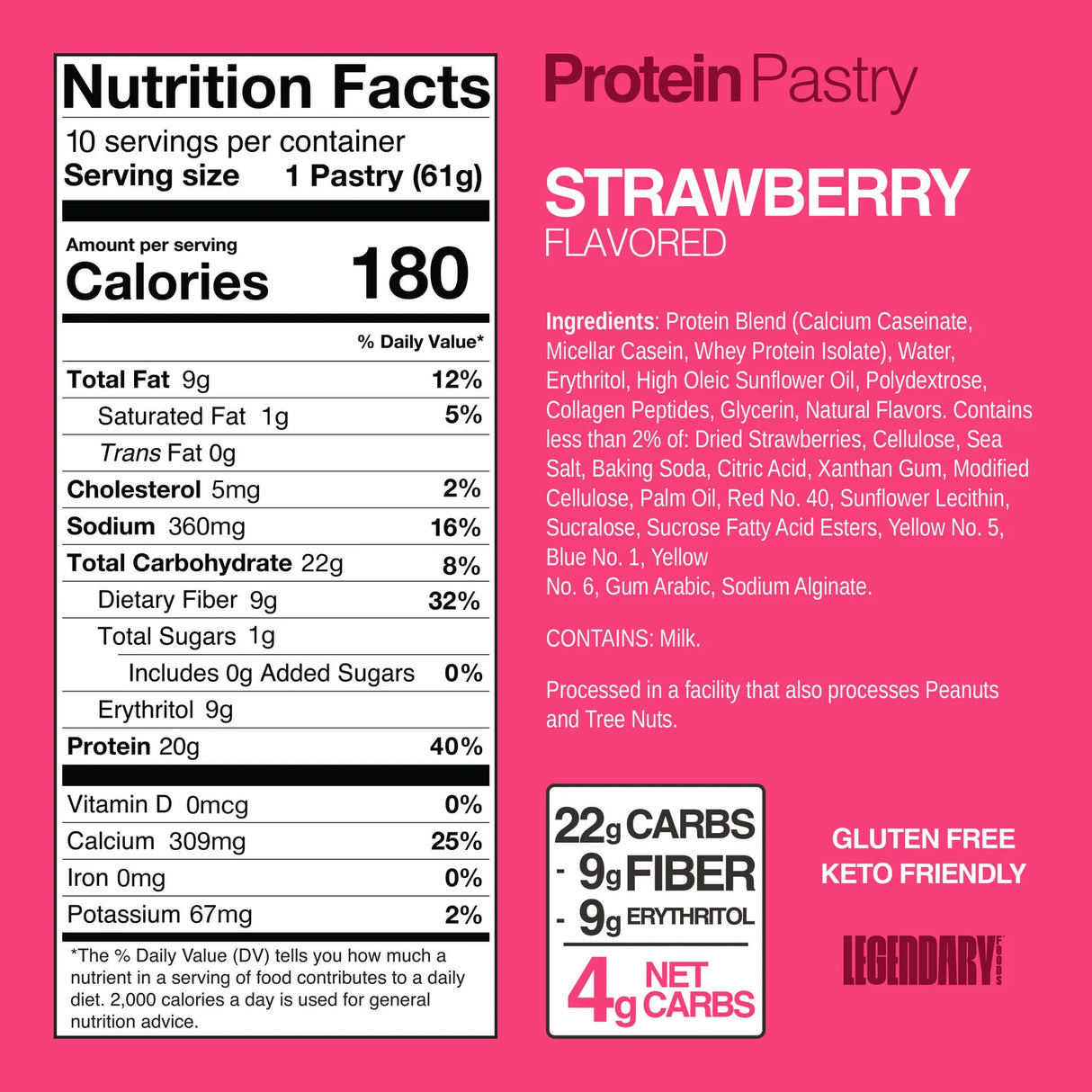 Legendary Foods - Protein Tasty Pastries - Box 10