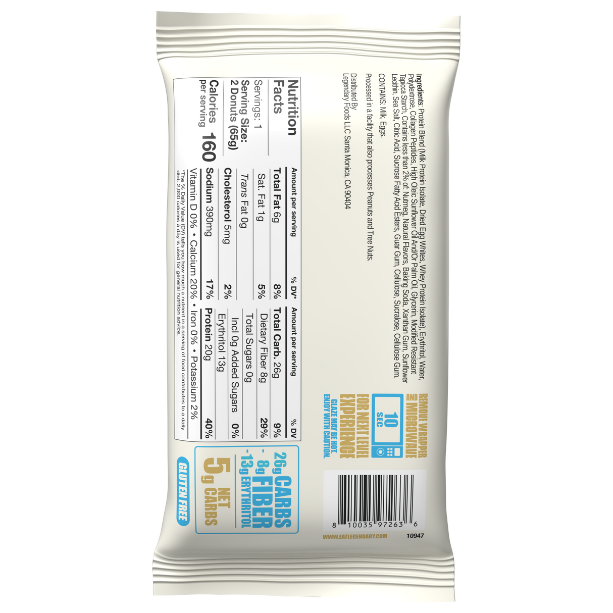 Legendary Foods - Beignets protéinés - 65 g