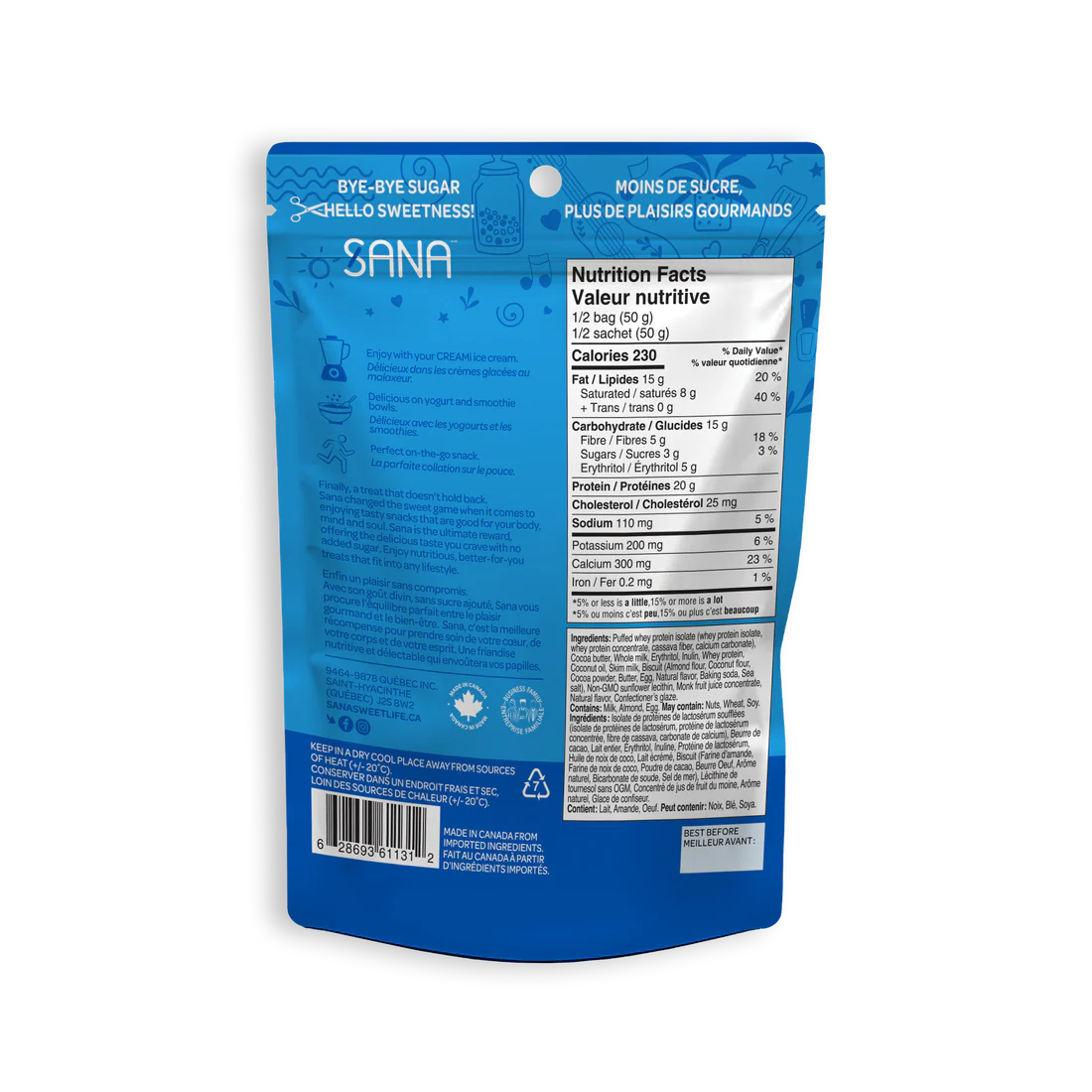 Sana - Crunchy Chocolate Protein Bites - 100g