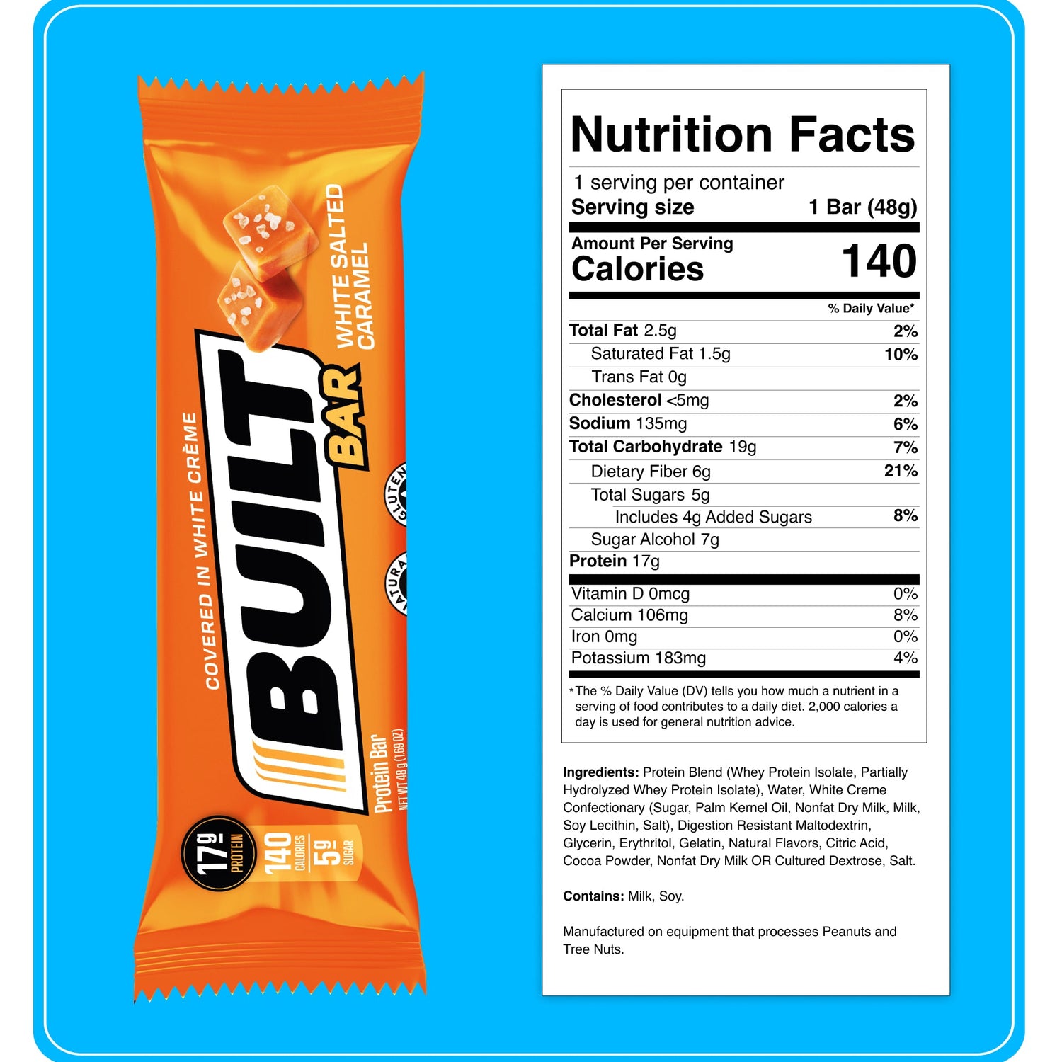 Built Protein Bar - 100% Real Chocolate - Zero Guilt 49g