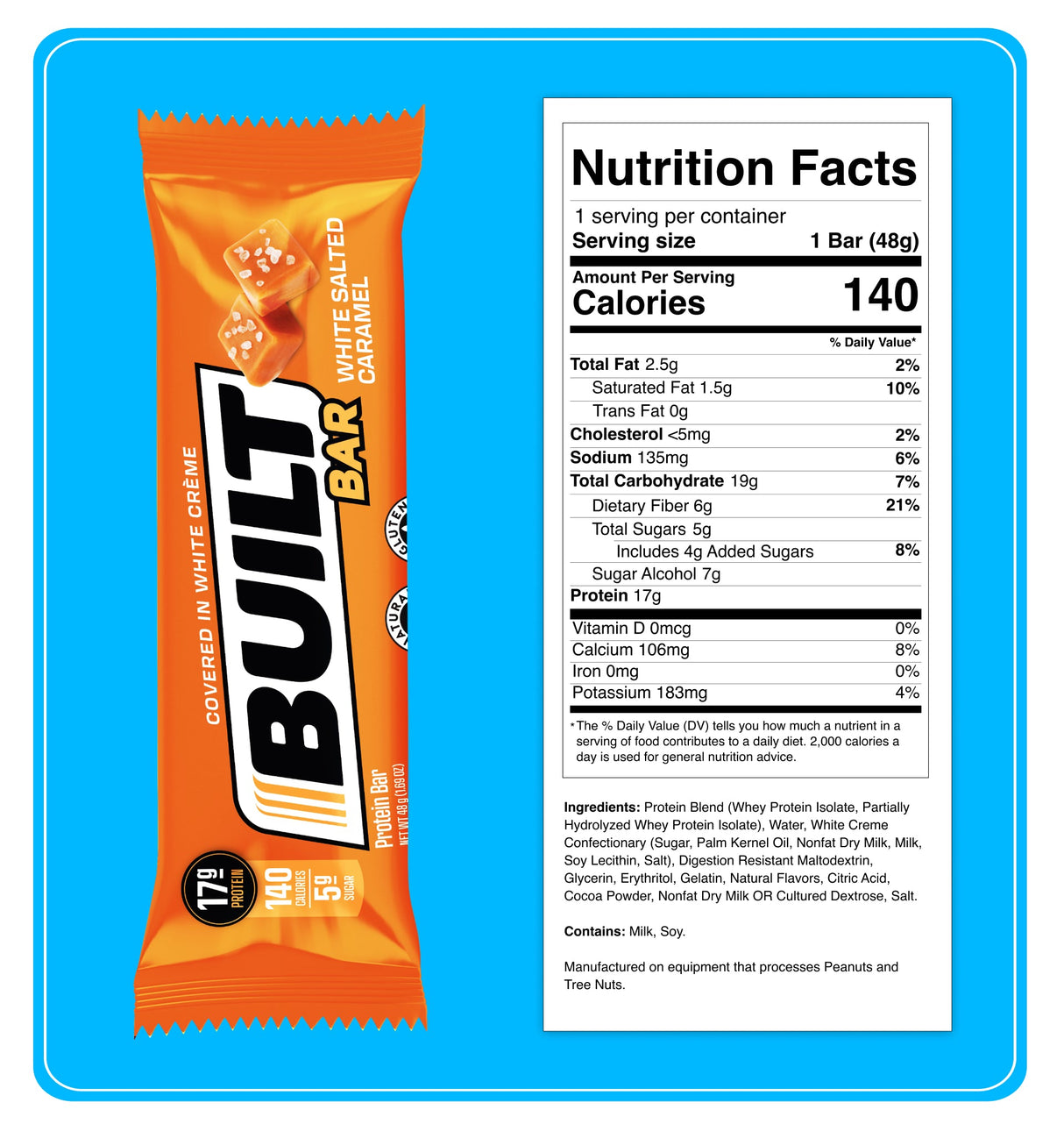 Built Protein Bar - 100% Real Chocolate - Zero Guilt 49g