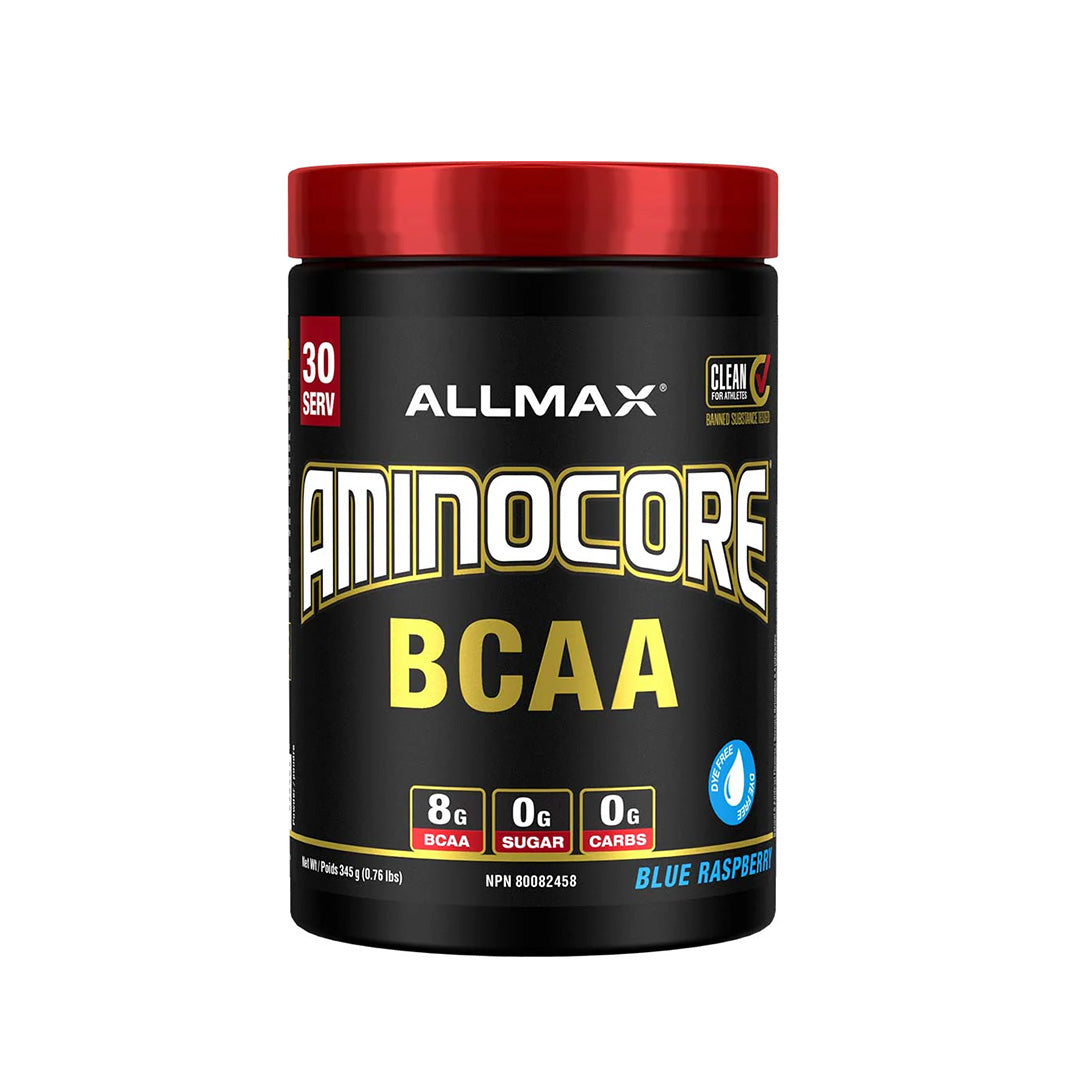 Allmax Nutrition Aminocore BCAA 345g Blue Raspberry flavor