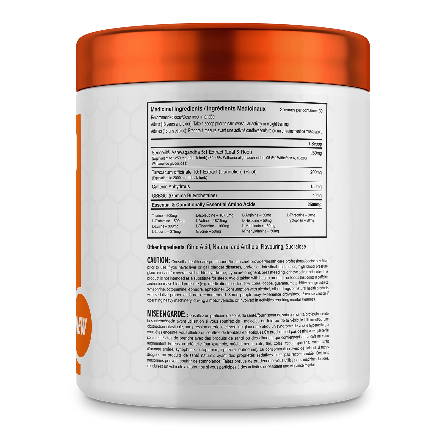 Ballistic Quick Prep Crushin’ Cream Soda back label showing ingredients, nutritional facts, usage instructions, and caution text for the natural metabolism booster and energy and fat burner supplement.