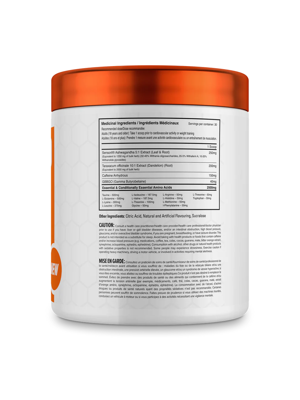 Ballistic Quick Prep Scandy Candy back label showing ingredients, nutritional facts, usage instructions, and caution text for the natural metabolism booster and energy and fat burner supplement.