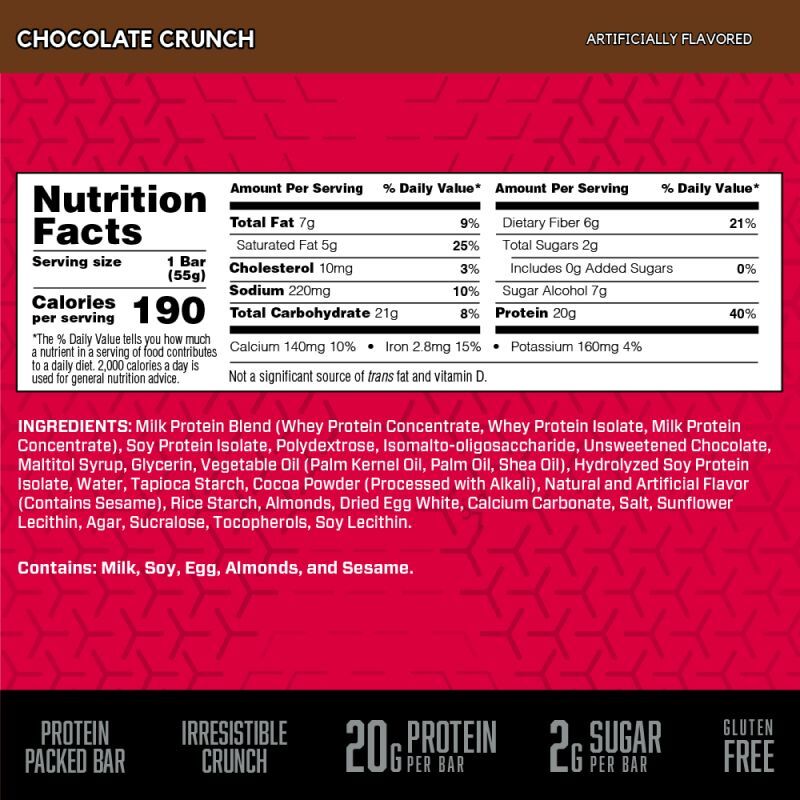 BSN Protein Crisp Bars - 12 x 55 Grams