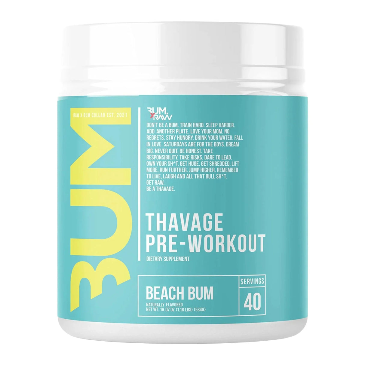 Raw Nutrition - CBum Series Thavage Pré-entraînement - 40 portions
