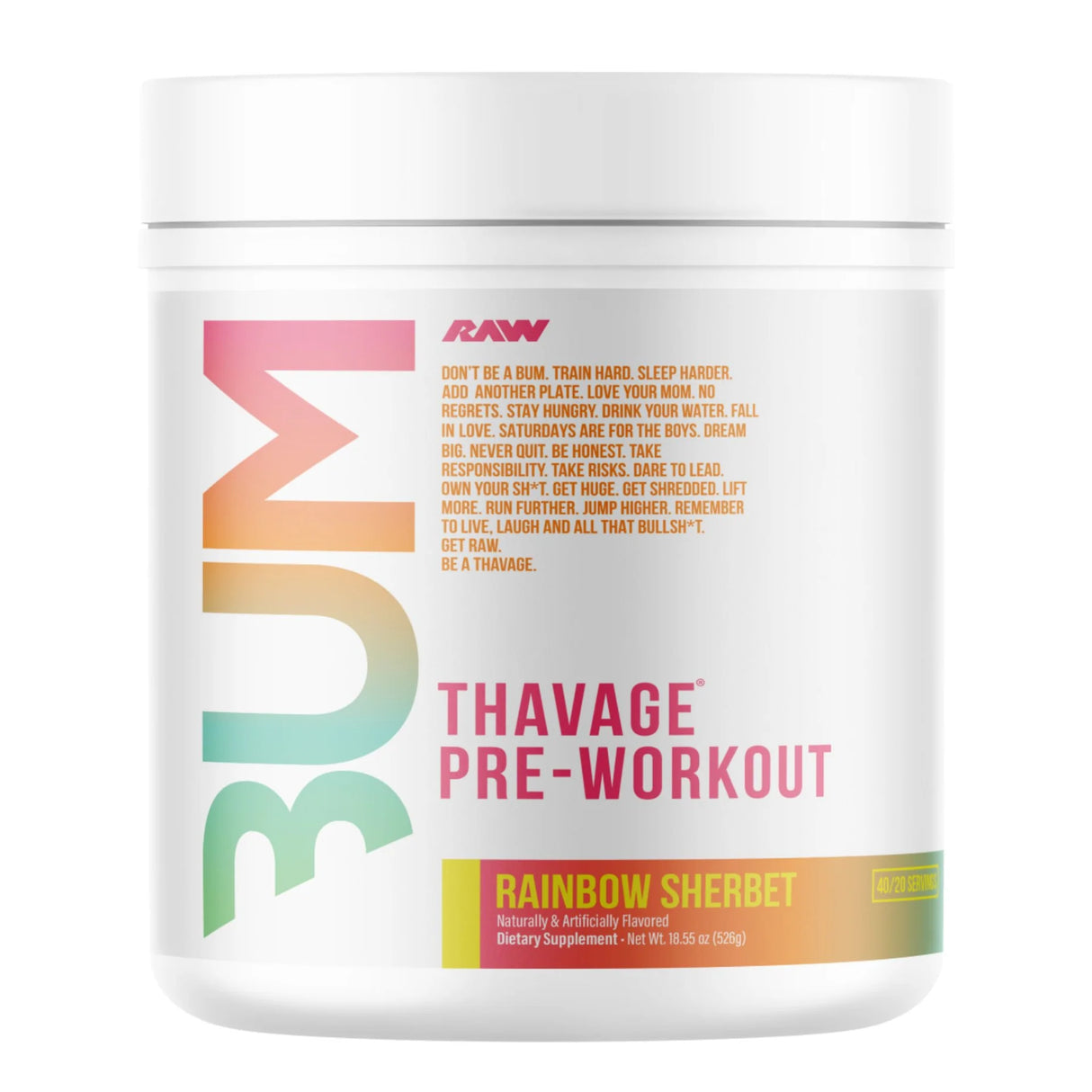 Raw Nutrition - CBum Series Thavage Pré-entraînement - 40 portions