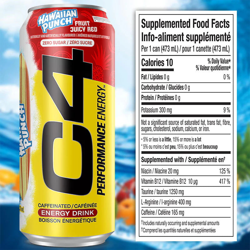 Cellucor - C4 Boisson énergisante gazeuse en canette - 12 x 473 ml