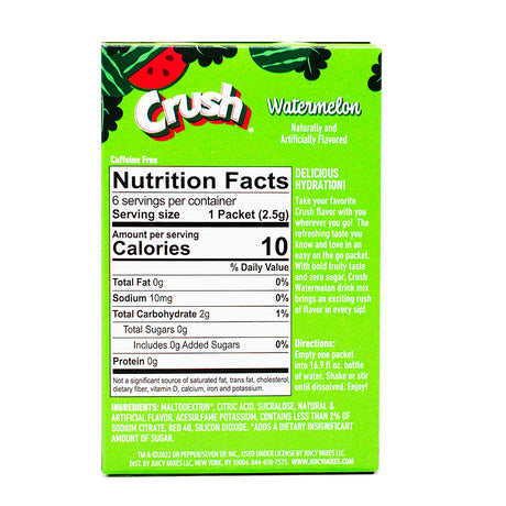 Crush - Zero Sugar Singles To Go Drink Mix - Pak 6