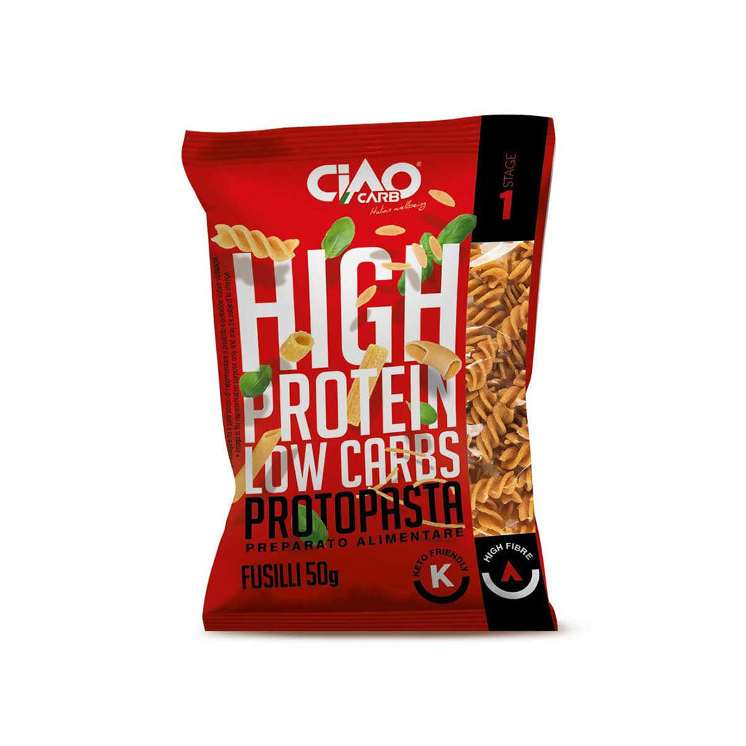 Ciao Carb - Pâtes Proto riches en protéines et faibles en glucides - 50 g