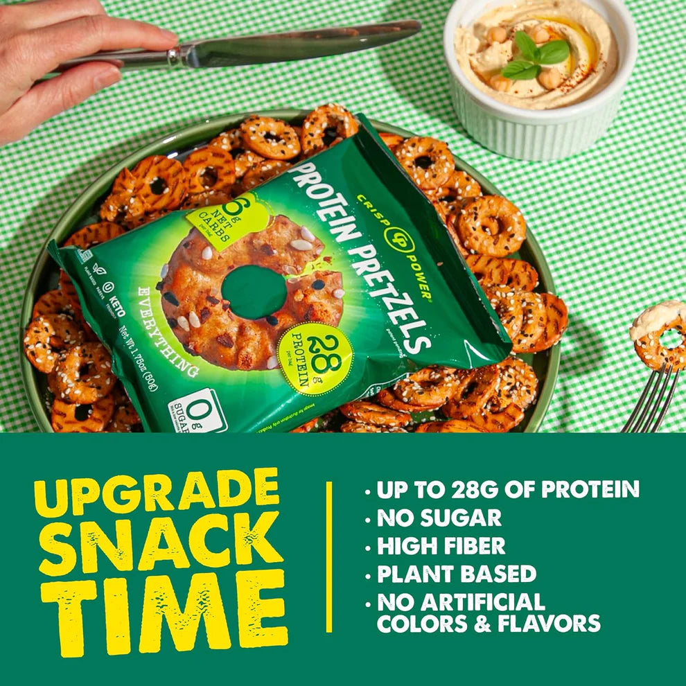 Crisp Power - Bretzels croustillants riches en protéines - 50 g