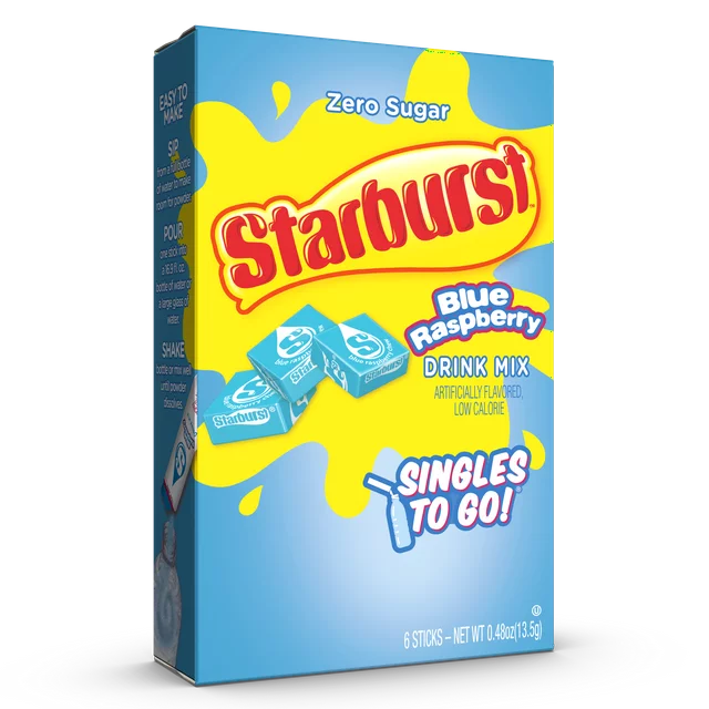 Starburst - Préparation pour boisson individuelle sans sucre - Paquet de 6