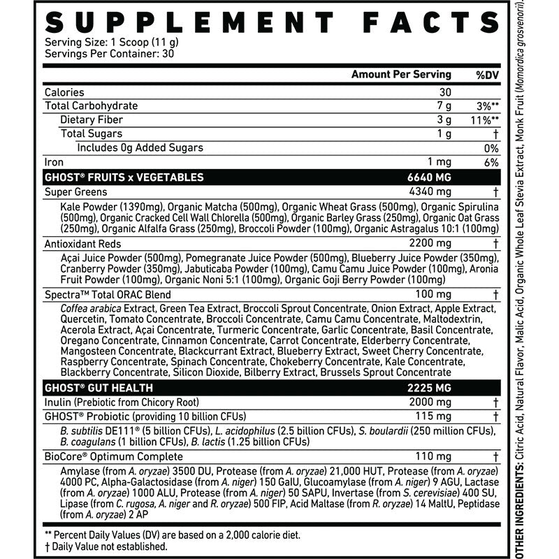 Ghost - Greens Superfood Powder - 30 serving