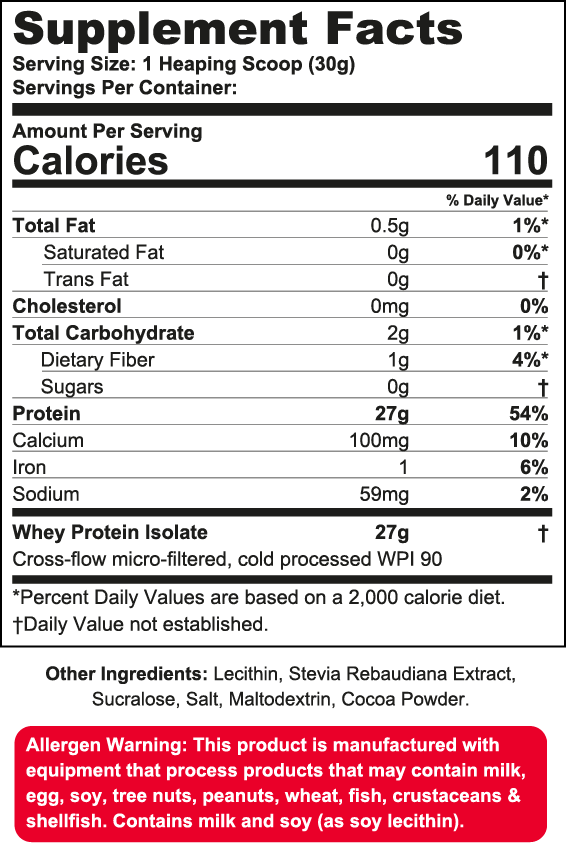 Wanted1 ISO1 - Ultra Pure Whey Isolate Protein 5lbs - Duo