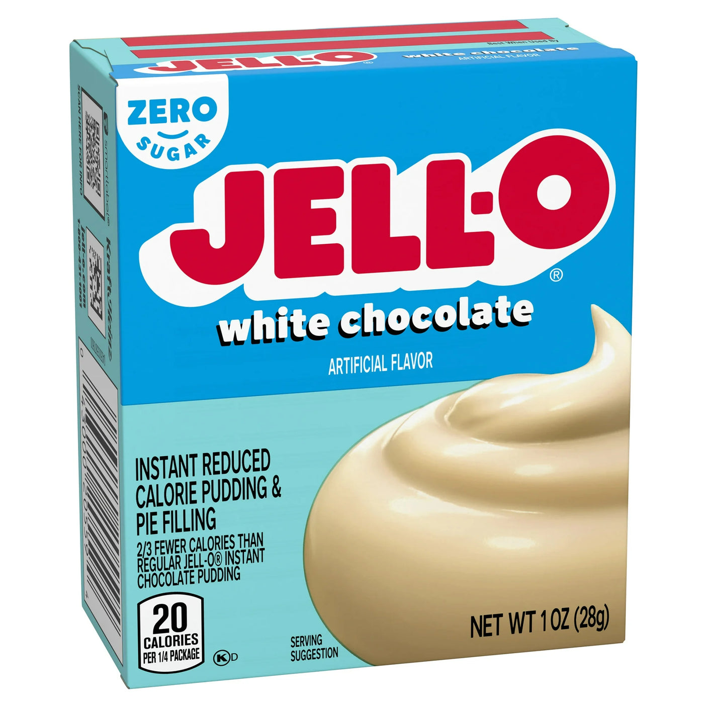 Jell-O Zero Sugar Instant Pudding & Pie Filling – Reduced Calorie Dessert Mix (1oz)