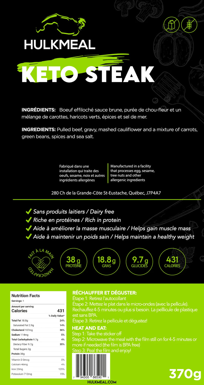 Hulk Meal - Keto Steak - 400g