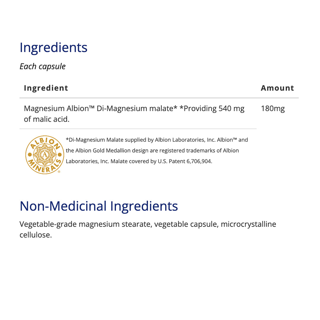 CanPrev - Magnesium Malate - 120Vcaps