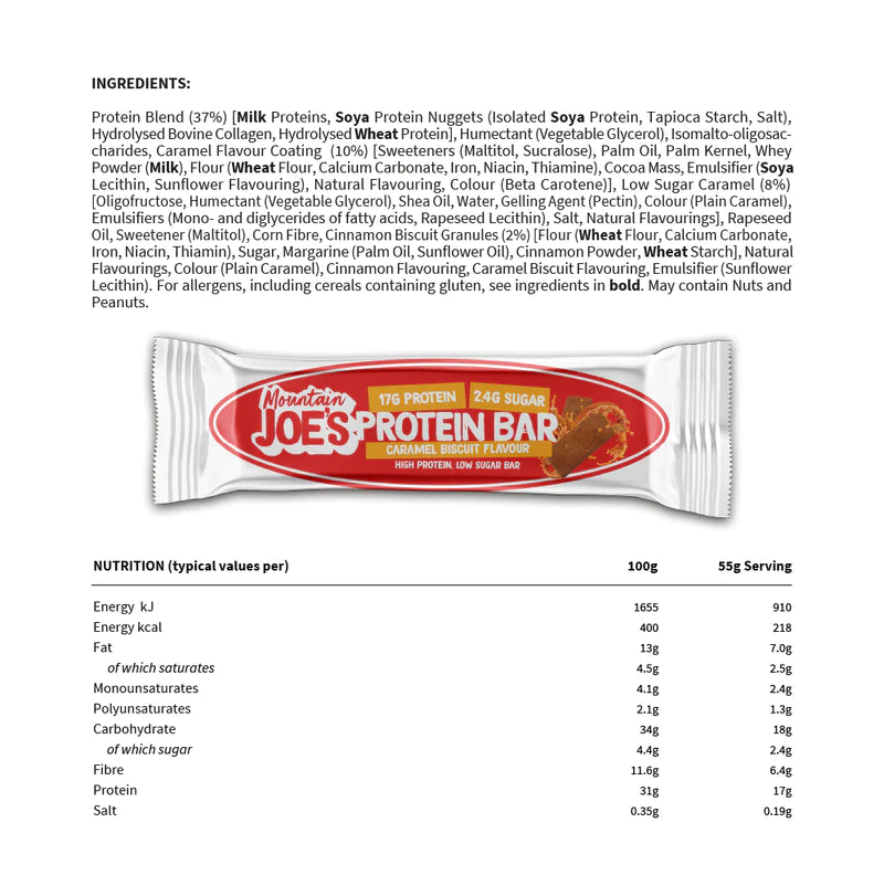 Mountain Joe's - High Protein Bar 55g - Box 12